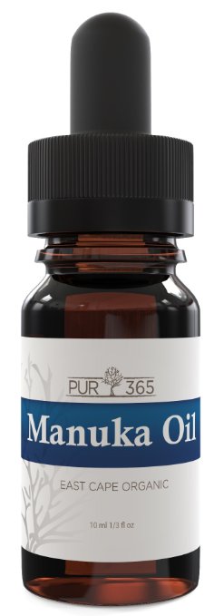Pur365 Manuka Oil Pure and Organic 33x More Powerful Than Tea Tree Oil Highest Potency Best Natural Treatment for Eczema Acne Cold Sores Toenail Fungus Foot Fungus Irritated Skin and More