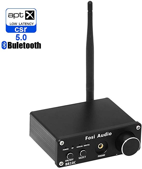 BR10C Bluetooth 5.0 Music Receiver DAC Hi-Fi aptX Low Latency Bluetooth Adapter Decoder for Home Stereo, Headphone Amplifier/Pre-amp/Digital-to-Analog Converter   Digital Audio Interface