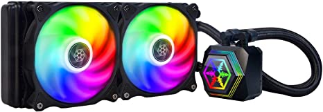 SilverStone Technology PF240-ARGB Permafrost 240mm All in One Multi-Chamber Addressable RGB CPU Liquid Cooler Supports Intel/AMD