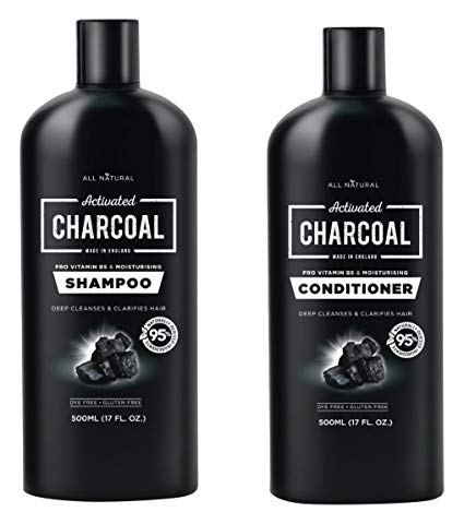 All Natural Activated Charcoal Shampoo 500Ml & Conditioner 500Ml Set