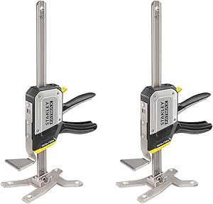 STANLEY Fatmax Tradelift Outil Multifonctionnel de Levage (Jusqu'à 150 kg), de Mise à Niveau (Ajustements de 2,5 mm), de Maintien (Jusqu'à 150 kg), et d'Écartement (Jusqu'à 220 mm) (Twin Pack)