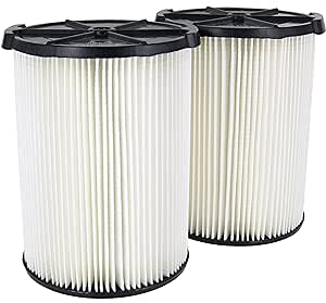 Ridgid VF4200 Genuine Replacement 1-Layer Everyday Dirt Wet/Dry Vac Filter for Ridgid 5-20 Gallon Vacuums (2 pack VF4000)