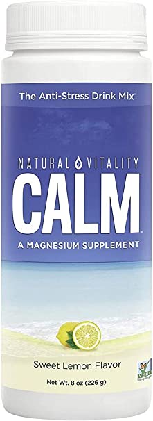 Natural Vitality Calm, Magnesium Citrate Supplement, Anti-Stress Drink Mix Powder, Lemon - 8 Ounce (Packagaing May Vary)