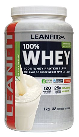 Leanfit 100% Whey Protein, Plain, 1Kg