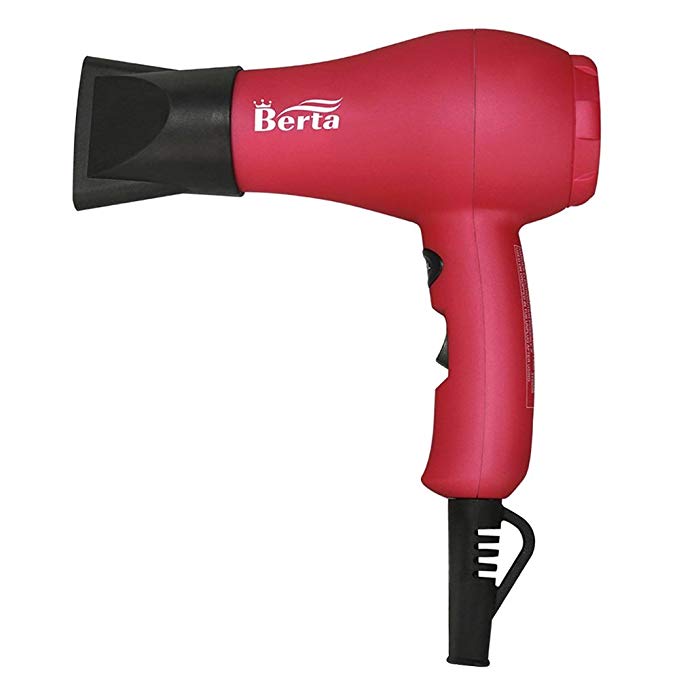 BERTA 1000 Watts Ceramic Ionic Mini Hair Dryer Travel Size Blow Dryer US Plug 125V, Pink