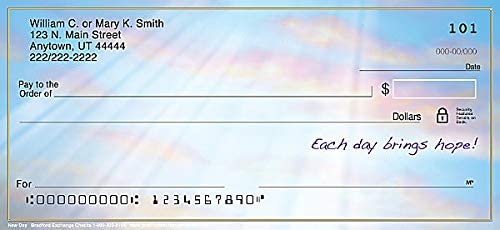 The Bradford Exchange Personal Checks | Top Tear Printed Personal Checks with Radiant Morning Sky Designs | New Day | 1 Box Checks Personal Singles / 120 Checks (4 Scenes)
