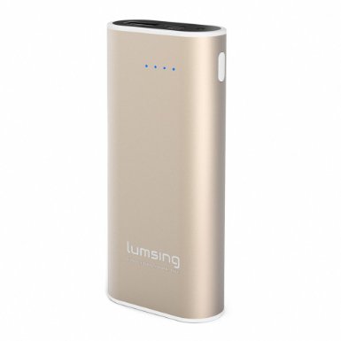 Lumsing Grand Series A1 Mini Portable Battery Charger 6700mah External Power Bank for iPhones iPads and Samsung Galaxy Android Phones and other Smart Phones Gold