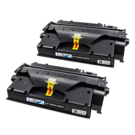 LxTeK Compatible HP 80X CF280X High Yield Toner Cartridge (2 Black) For Use With HP LaserJet Pro 400 M401 M401dn M401dne M401dw, HP LaserJet Pro 400 MFP M425 M425dn M425dw Printer