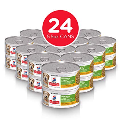 Hill's Science Diet Adult 7  Youthful Vitality Small, Mini Chicken & Vegetable Stew Canned Dog Food