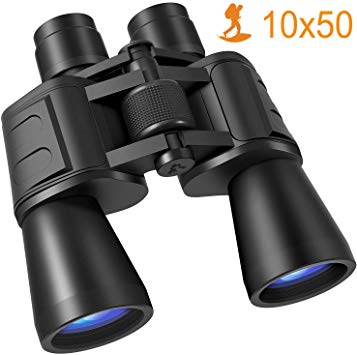 Binoculars, 10x50 Binoculars for Adults HD Compact Binoculars for Adults Bird Watching Kids Binoculars Waterproof 138m Field Of Vision and 1000m Distance with FMC & BAK4 Lens