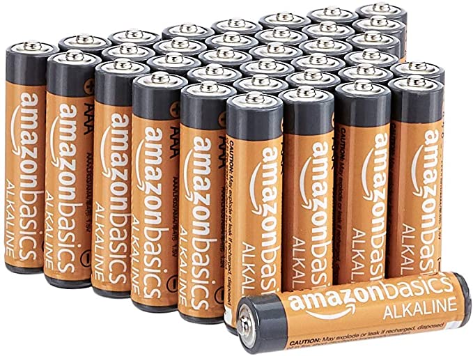 AmazonBasics 36 Pack AAA High-Performance Alkaline Batteries, 10-Year Shelf Life, Easy to Open Value Pack