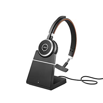 Jabra Evolve 65 Mono UC, Charging Stand & Link 370 - Professional Unified Communicaton Headset