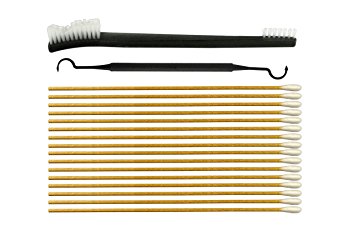 200 Piece 6 Inch Cotton Swabs, 7 Inch Double Ended Nylon Brush, and Double Ended Nylon Pick Set