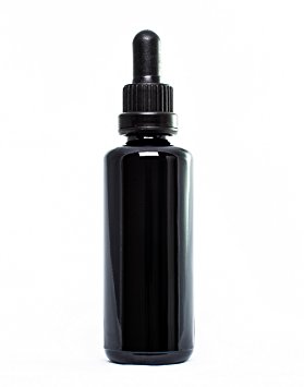 ultravioLeaf 50 ml (1.69 fl oz) Black Ultraviolet Glass Pipette Dropper Bottle