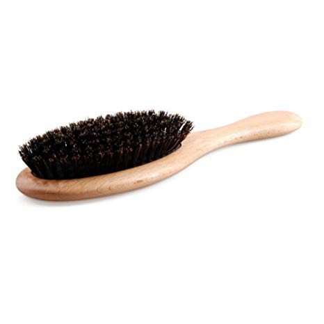 Boar Bristle Hair Brush - Aguder Natural Beech Wood Handle Cushion Anti-static Massage Detangling Hair Brush for Men and Women