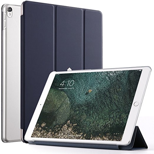 Poetic Slimline iPad Pro 10.5 Smart Cover Case SlimShell Slim-Fit Trifold Cover Stand Folio Case with Auto Wake / Sleep for Apple iPad Pro 10.5 Navy Blue