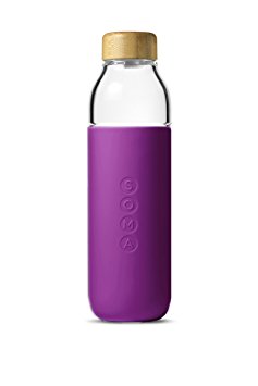 Soma Glass Water Bottle – Eco-Friendly Alternative to Bottled Water – BPA Free 17oz – Stay Hydrated – Wide Mouth – Shatter-Resistant Borosilicate Glass