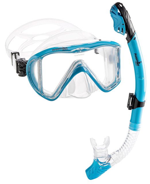 Phantom Aquatics Signature Master View Mask Dry Snorkel Set