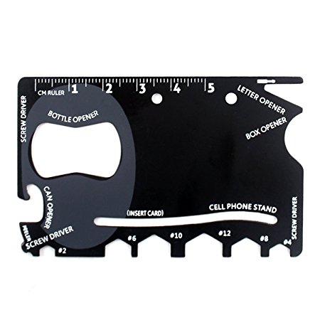 18 in 1 Multi-purpose Pocket Tool Portable Survival Credit Card Size Tool-1 Pack