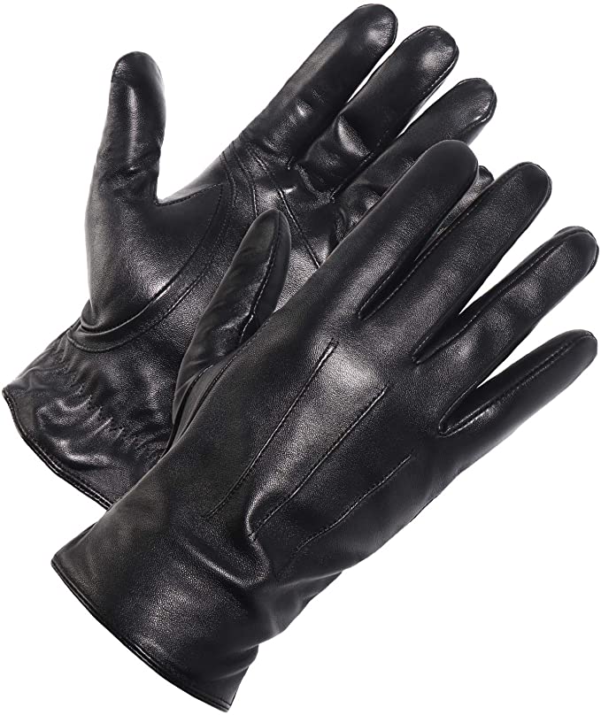 Genuine Black Leather Gloves for Men Cold Weather,Touchscreen Winter Gloves