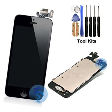 cellphoneage®Touch Screen Replacement Prime Black Touch Glass Digitizer LCD Display Screen Assembly For iPhone 5