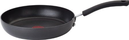T-fal E76505 Ultimate Hard Anodized Scratch Resistant Titanium Nonstick Thermo-Spot Heat Indicator Anti-Warp Base Dishwasher Safe Oven Safe PFOA Free Saute / Fry Pan Cookware, 10-Inch, Gray