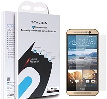 HTC One M9 Screen Protector: Stalion® Shield Tempered Liquid Glass Shatterproof Armor Guard [Retail Packaging](1-Pack)