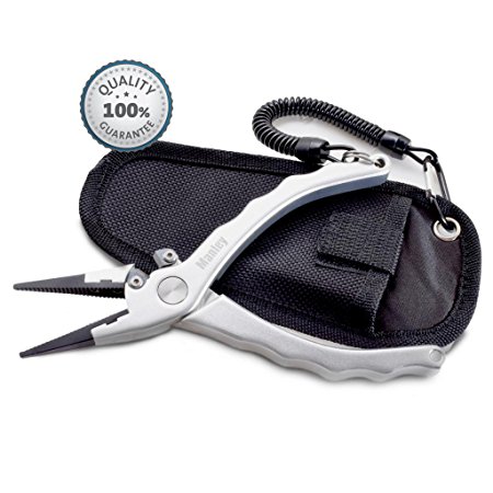 Manley Professional Saltwater Fishing Pliers - 7.5" Anodized Aluminum