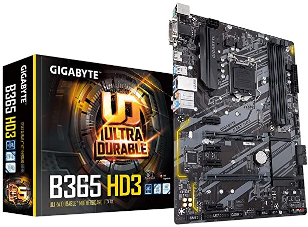 GIGABYTE B365 HD3 (LGA1151/Intel/ATX/2xM.2/Gigabyte 8118 Gaming LAN/WiFi Upgradable Slot/Smart Fan 5/DDR4/Motherboard)