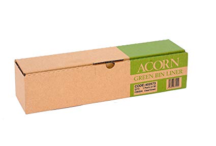 ACORN NW33002  402573 Bin Liner, Clear and Printed Green (Pack of 50)