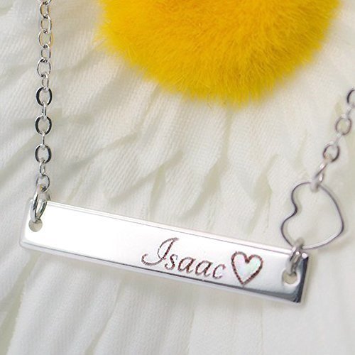 SAME DAY SHIPPING GIFT TIL 2PM CDT Absolute Rate Necklace with Small Heart Charm 16K Silver -Plated Personalized Little Lady Jewelry Girls Birthday Valentines day Wedding Anniversary Gift