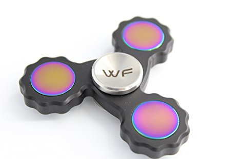 WeFidget's Premium Finish, No Wobble, Fully Replaceable Bearings, EDC Hand Spinners (Black Gear)