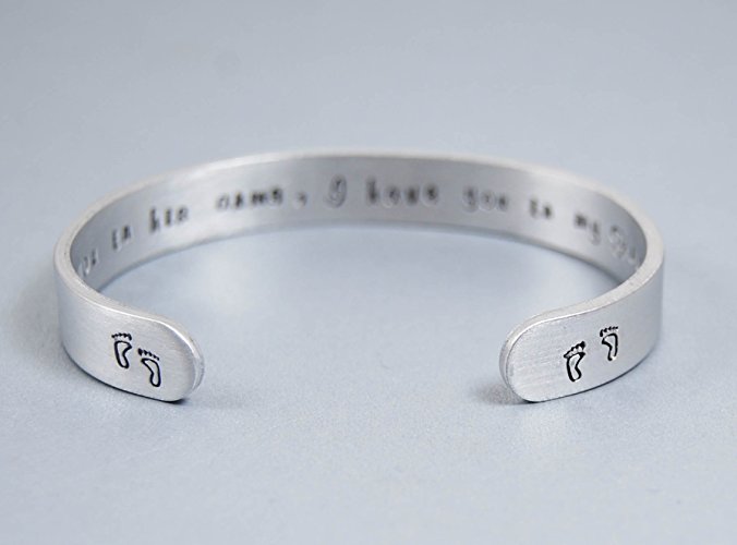 Memorial cuff bracelet, "God has you in his arms, I have you in my Heart", Memorial Jewelry, Loss Of Loved One, Loss of Baby, In loving Memory