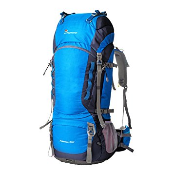 Mountaintop 80L Hiking Backpack Internal Frame Backpack for Outdoor Camping Trekking Travelling Climbing Mountaineering with Rain Cover