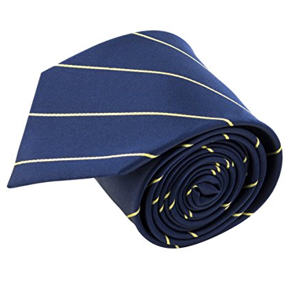 100% Silk Handmade Pencil Striped Tie Men's Necktie by John William