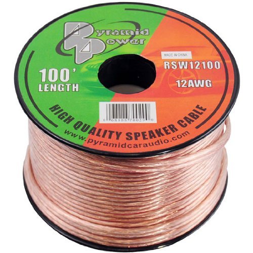 Pyramid RSW12100 12AWG 100-Foot Spool of High-Quality Speaker Zip Wire