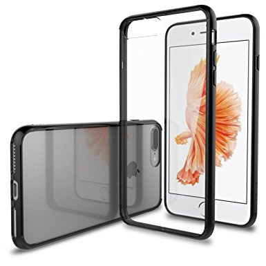 iPhone 7 Plus Case, LUVVITT [ClearView] Hybrid Scratch Resistant Back Cover with Shock Absorbing Bumper for Apple iPhone 7 Plus - Clear / Black