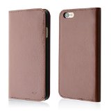 iPhone 6 Case CasePro iPhone 6 47 Genuine Leather Foilo Wallet Cover Case Brown