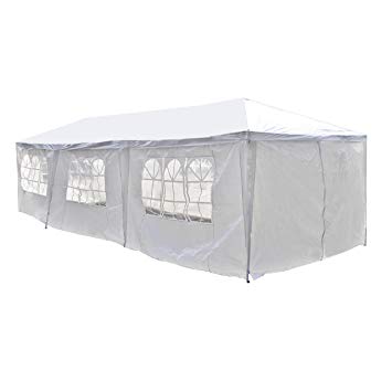 ALEKO APT30X10GAZEBO Outdoor Event Canopy Tent Shelter Wedding Party 30 x 10 x 8.5 Feet White