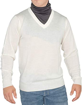Crazy Cousin White V-Neck Sweater with Black Dickey Halloween Costume Cosplay