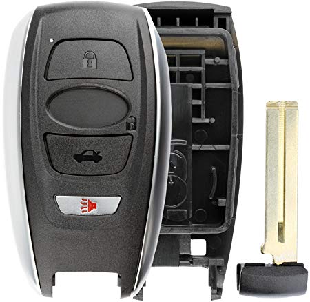 KeylessOption Keyless Entry Remote Car Smart Key Fob Case Shell Button Pad Cover for Subaru HYQ14AHC