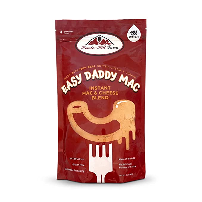 EASY Daddy Mac Mix by Hoosier Hill Farm , 12oz. (Pack of 1)| Contains Real Butter & Milk, Just Add Water Bulk Macaroni & Cheese Powder