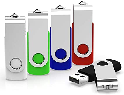 KEXIN 5 Pack 32GB Flash Drive 3.0 USB Drive Thumb Drive (5 Mixed Colors: Black/Blue/Green/White/Red)