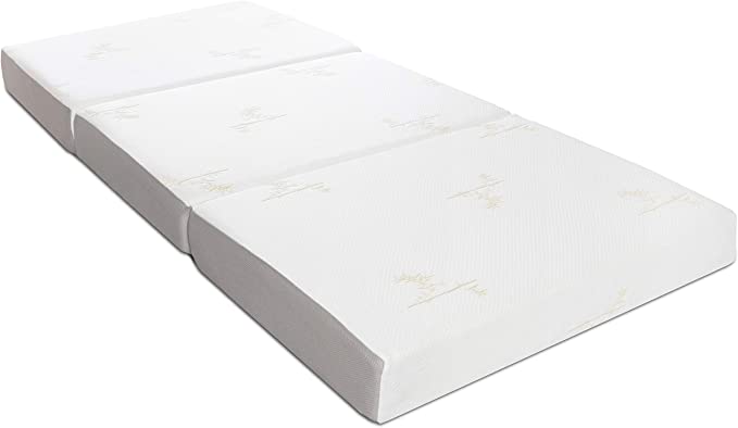 Milliard Tri Folding Memory Foam Mattress with Washable Cover Twin XL (78 inches x 38 inches x 6 inches)