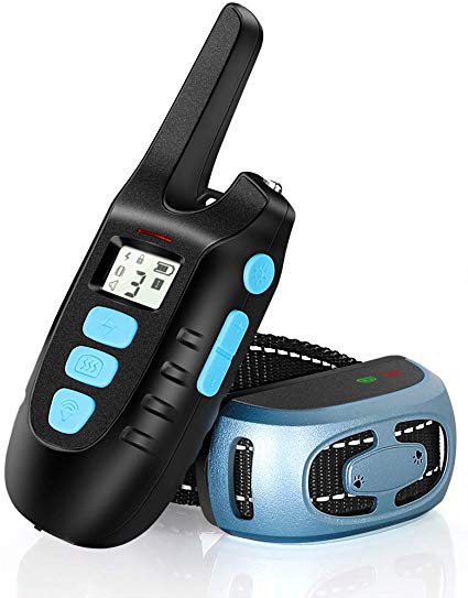 Shock Collar for Dogs - Dog Training Collar with Remote w/3 Training Modes, Beep, Vibration and Shock, Rechargeable 100% Waterproof Electric Collar for Small Medium Large Dogs, Up to 1500Ft Remote Ran