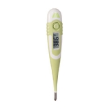 MABIS 9-Second Waterproof Digital Thermometer with Flexible Tip for Fast Oral Rectal or Underarm Temperature Readings for Babies Children and Adults Green