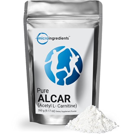 Micro Ingredients Pure Acetyl L-Carnitine (ALCAR) Powder - Boost Cellular Energy (260 gram / 9.17 oz)