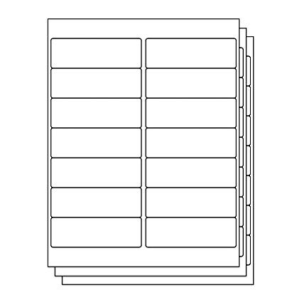 OfficeSmartLabels Rectangular 4 x 1-1/3 Address/Mailing Labels for Laser & Inkjet Printers, 4 x 1.33 Inch, 14 per sheet, White, 2100 Labels, 150 Sheets