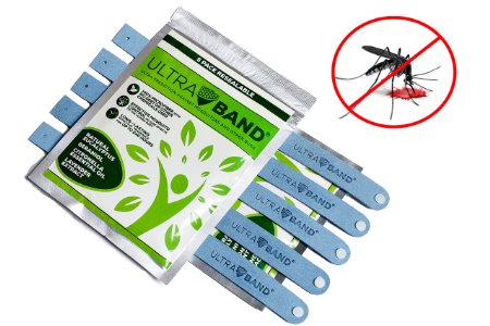 Ultra Band - All Natural Mosquito Repellent Bracelets - New formula - 5 Pack - Efficient Against Mosquito and other 150 Bugs(Blue)