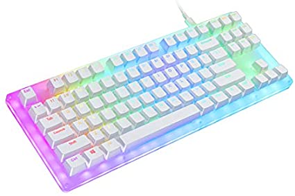 Womier 87 Key K87 Mechanical Keyboard 80% 87 TKL PCB CASE hot swappable Switch Support Lighting Effects with RGB Switch led (Womier 87 HS Gateron Black x1)